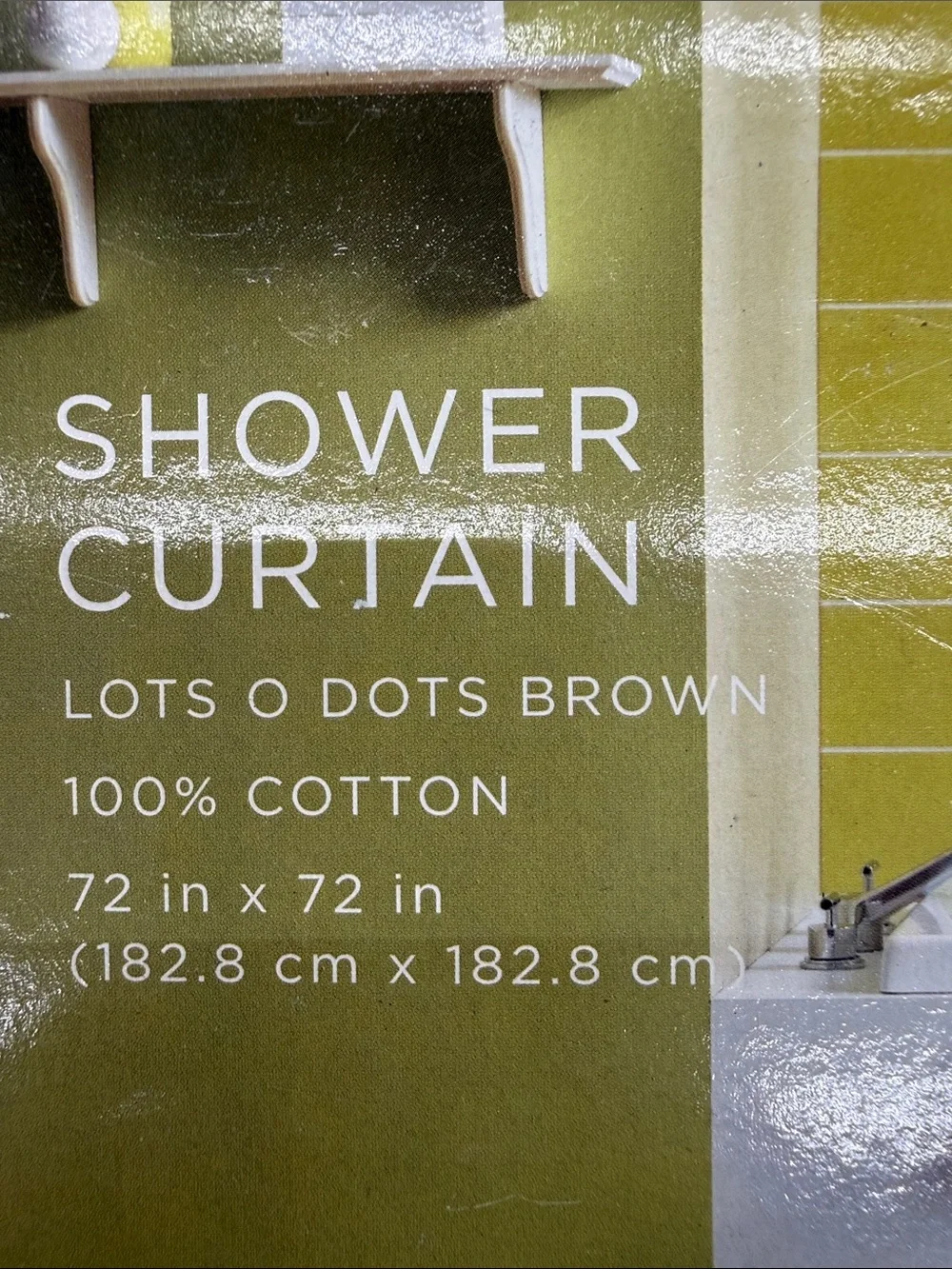 Cotton shower curtain, @Home by Target, Lots O Dots Brown, 72x72 inches